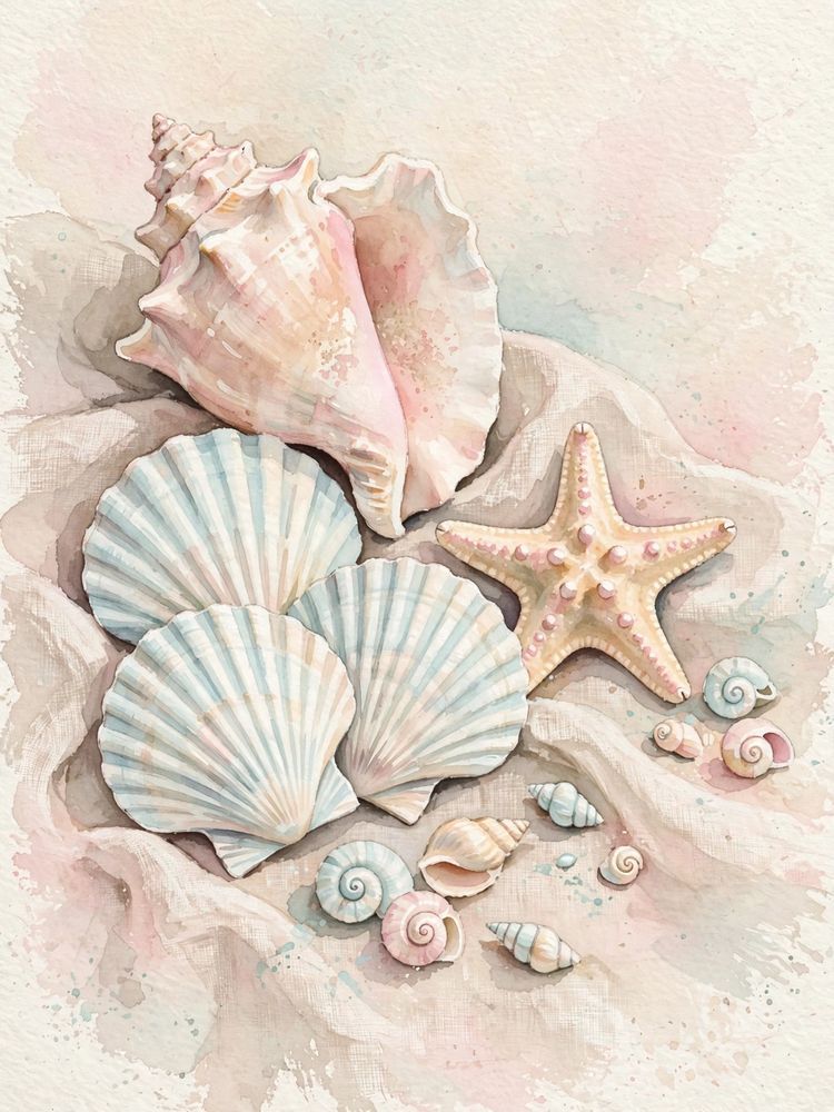Seashell Still Life Print — Free Printable Wall Art