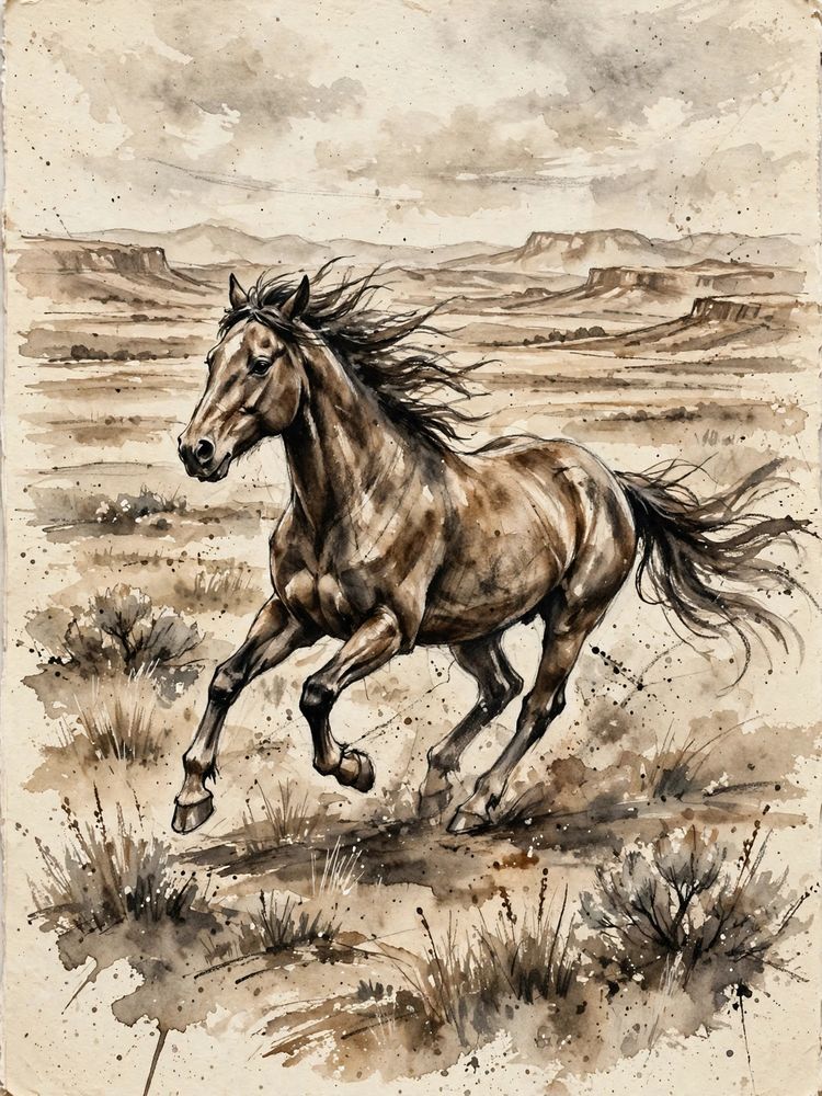 Wild Mustang Print — Free Printable Wall Art